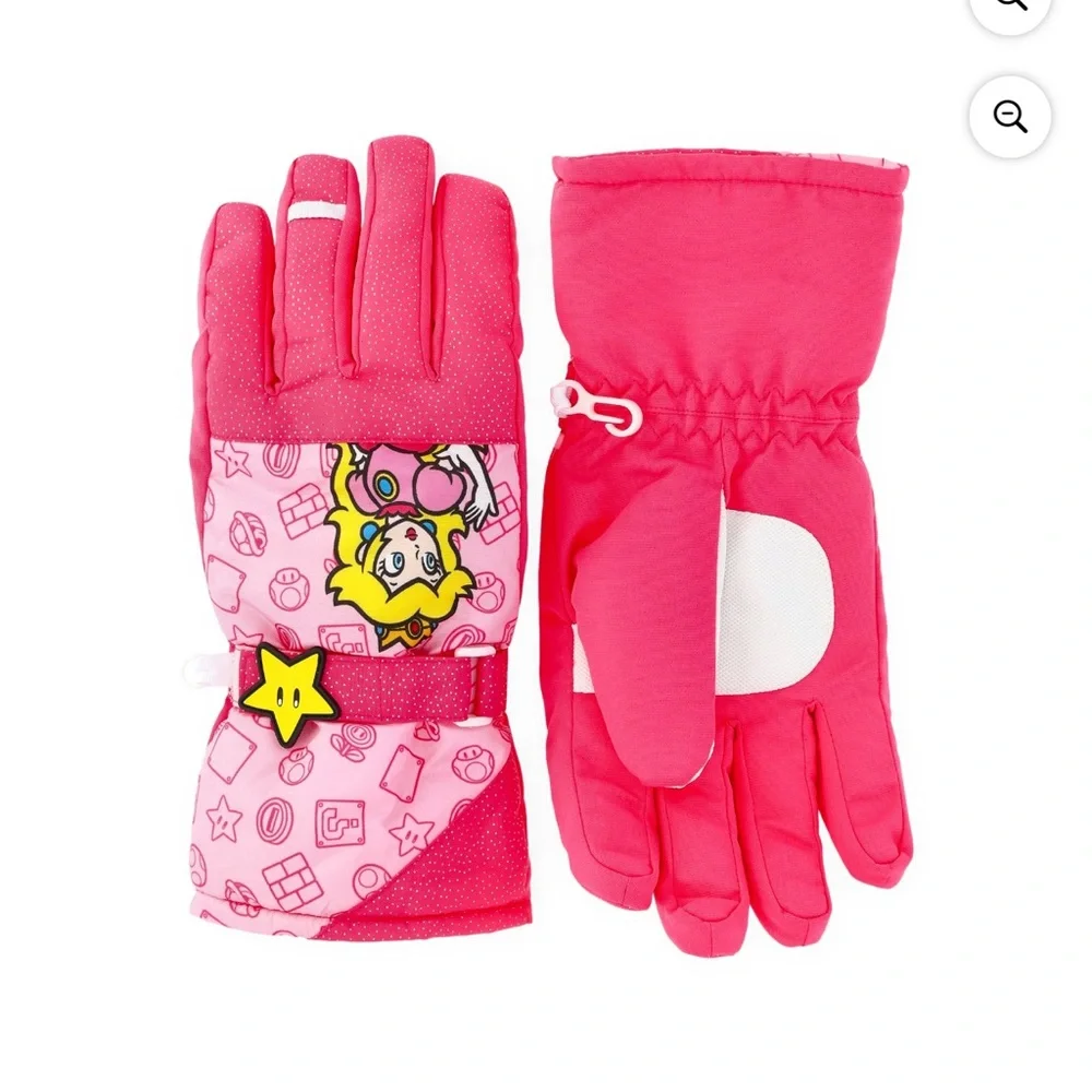 Kids Cartoon Character Mittens - Pink